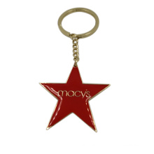 Souvenir Gifts Promotional Epoxy Metal Star Keychain